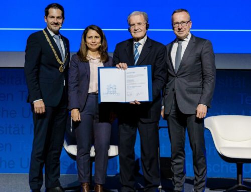 Honorary doctorate presented to Romano Prodi